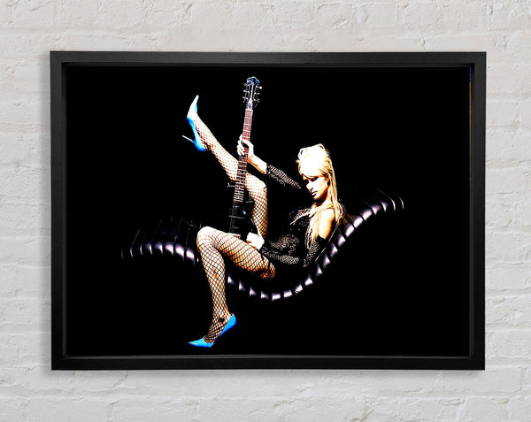Paris Hilton Guitar Framed Print