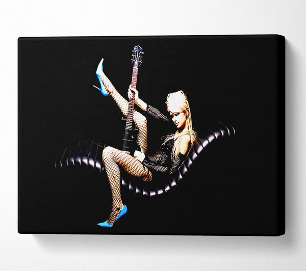  A Canvas Print of Paris Hilton Guitar Canvas Art