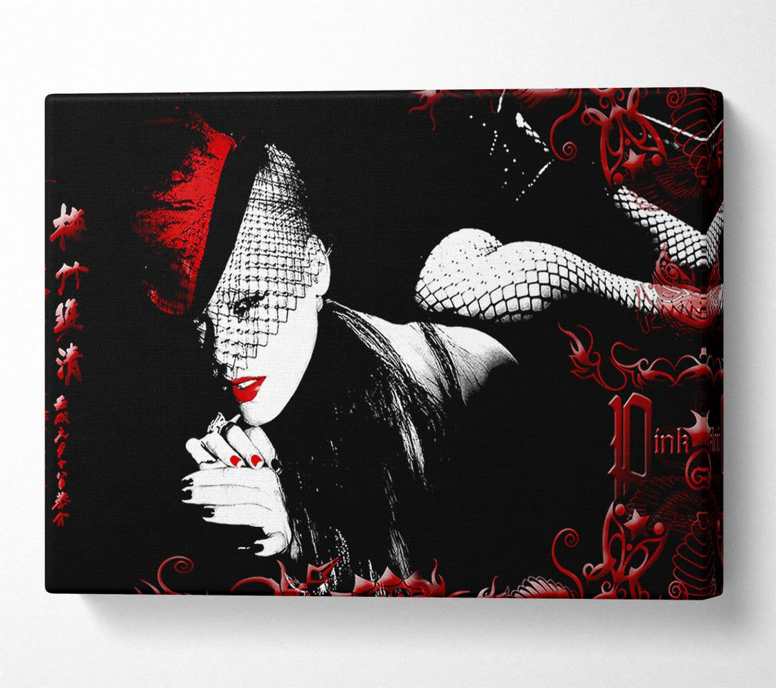  A Canvas Print of Pink Fishnets Canvas Print