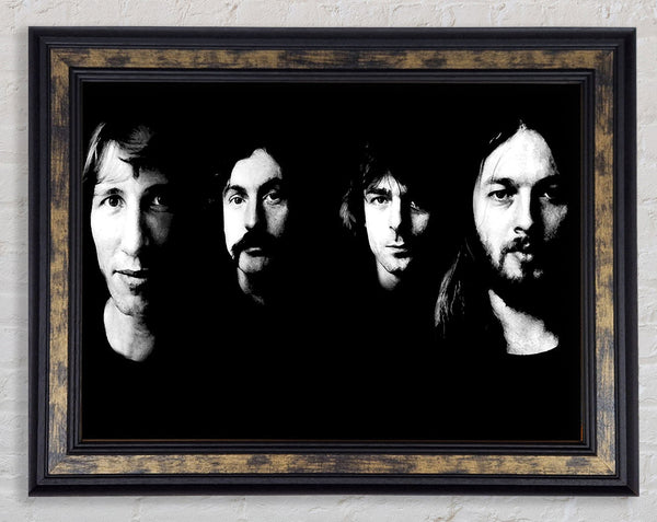 Pink Floyd Early Days B n W Framed Print
