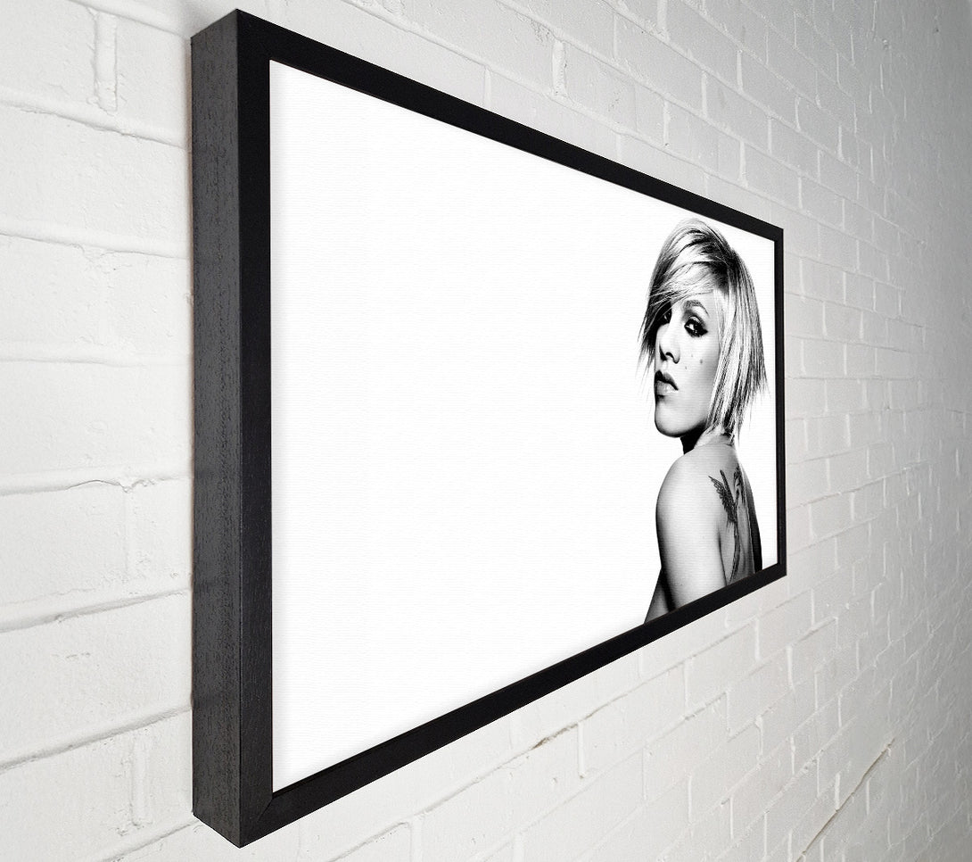  A Canvas Print of Pink Tattoo B n W Canvas Art
