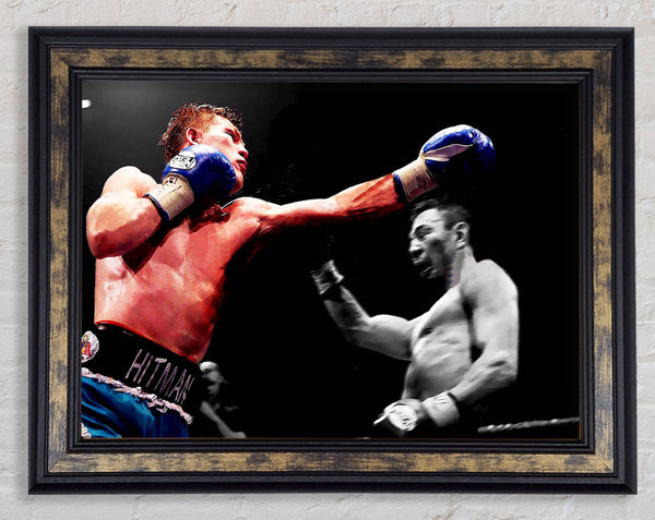 Ricky Hatton Knock Out In The Ring Framed Print