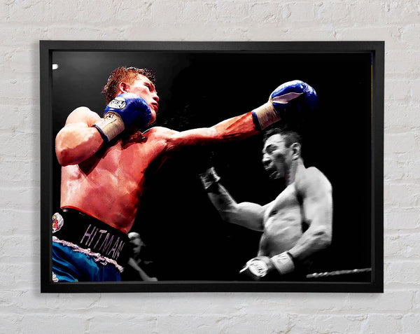Ricky Hatton Knock Out In The Ring Framed Print