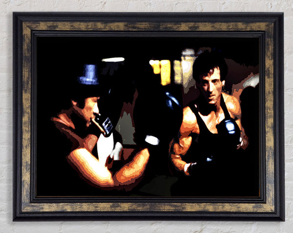 Rocky Training Framed Print