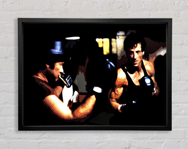 Rocky Training Framed Print
