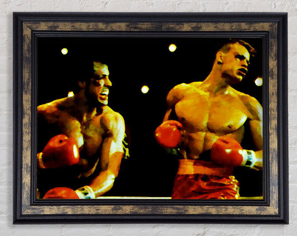 Rocky Fighting Back Framed Print