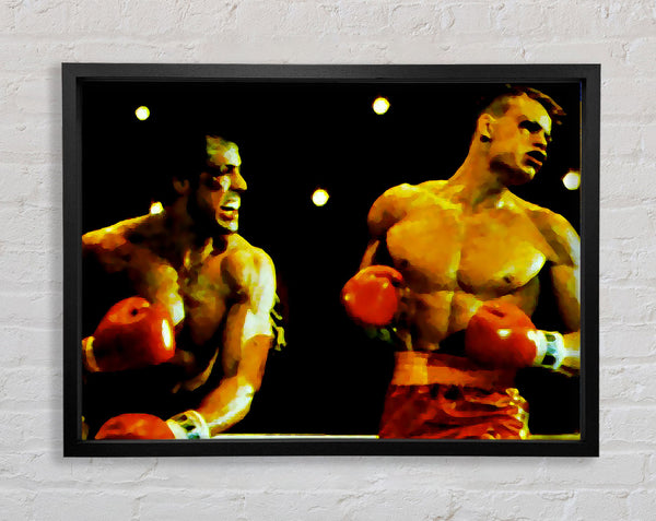 Rocky Fighting Back Framed Print