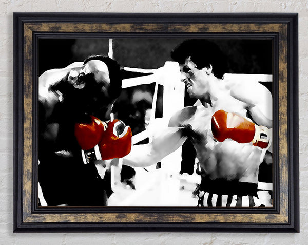 Rocky 3 Red Boxing Gloves Framed Print