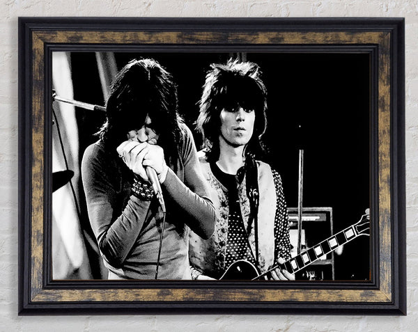 Rolling Stones Early Days On Stage Framed Print