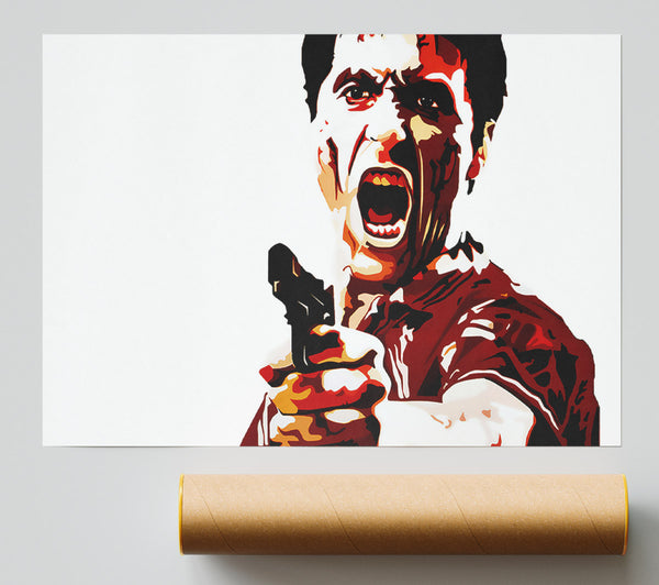 Scarface Al Pacino Red Giclee Print