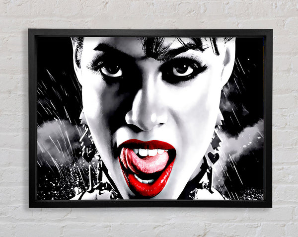 Sin City Lips Framed Print