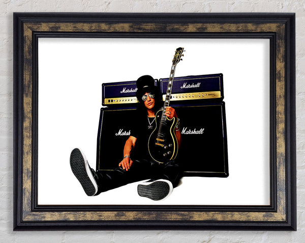 Slash Marshall Amps Framed Print