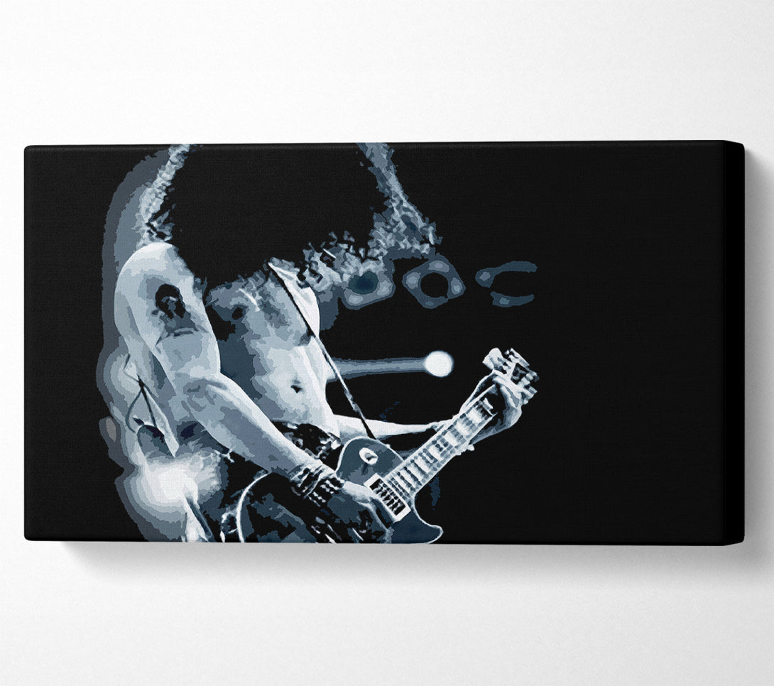  A Canvas Print of Slash On Guitar Blue Canvas Art