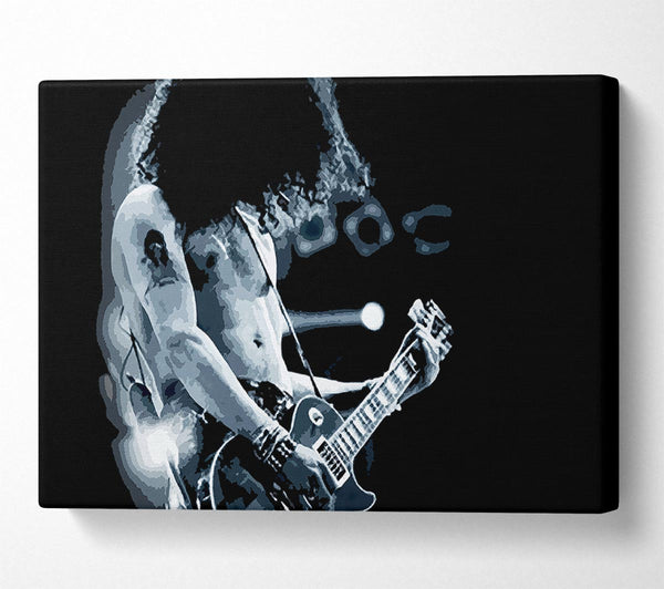  A Canvas Print of Slash On Guitar Blue Canvas Art