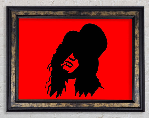 Slash Red Framed Print