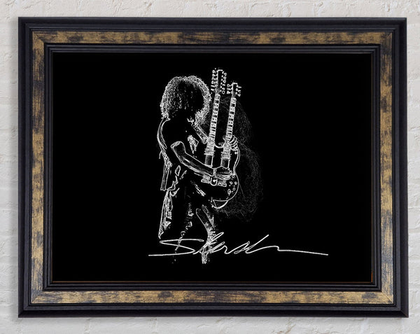 Slash Signature Framed Print