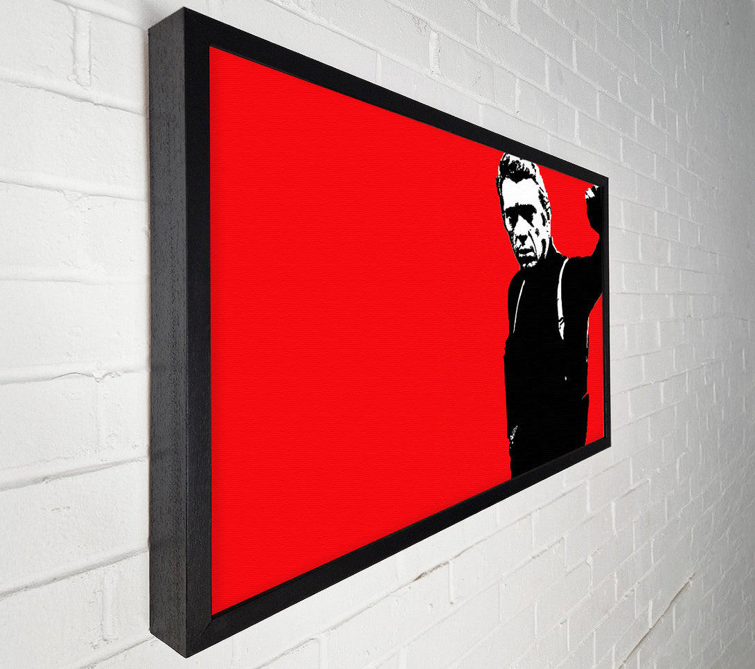  A Canvas Print of Steve Mcqueen Red Canvas Wall Art
