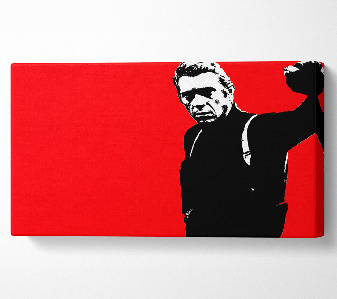  A Canvas Print of Steve Mcqueen Red Canvas Wall Art