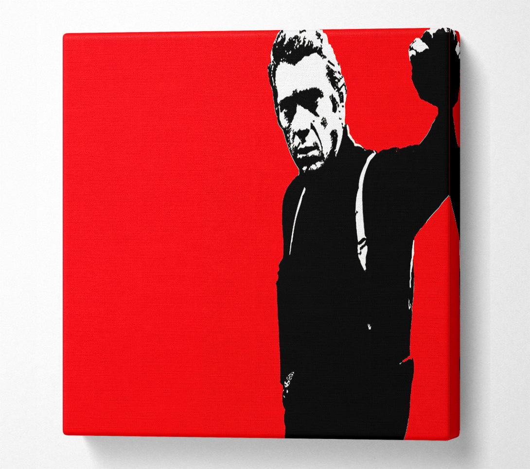  A Canvas Print of Steve Mcqueen Red Canvas Wall Art