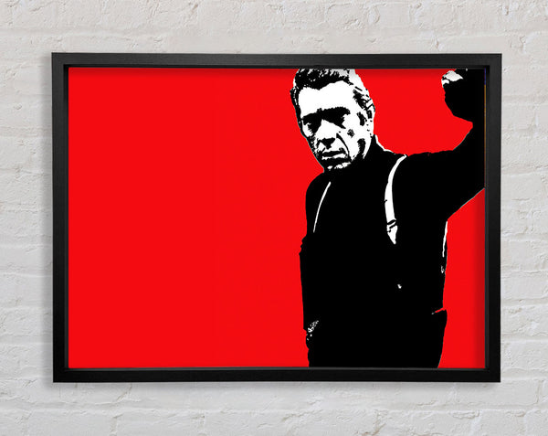 Steve Mcqueen Red Framed Print