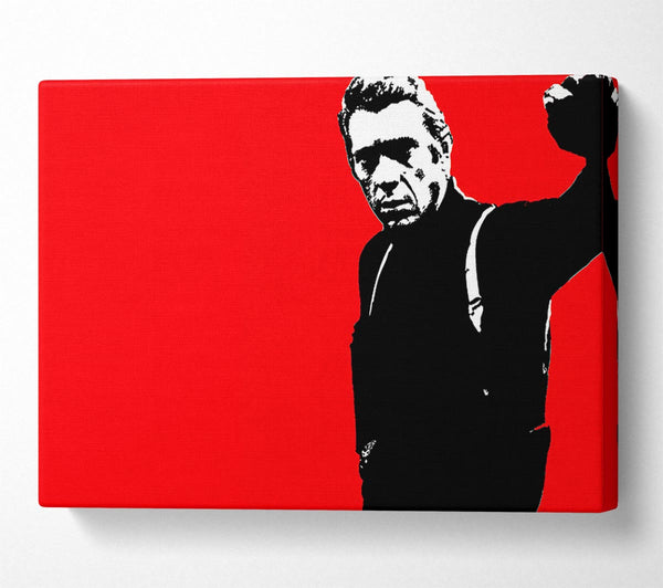  A Canvas Print of Steve Mcqueen Red Canvas Wall Art