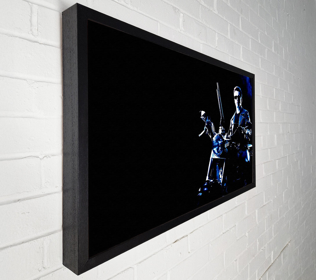  A Canvas Print of Terminator Bike Blue Canvas Print