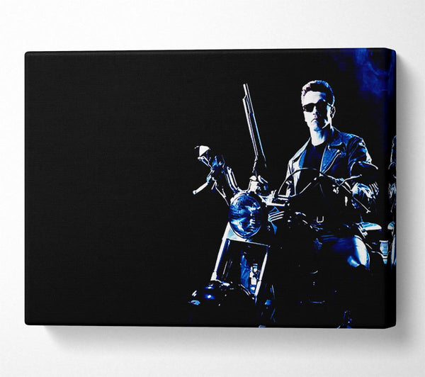 A Canvas Print of Terminator Bike Blue Canvas Print