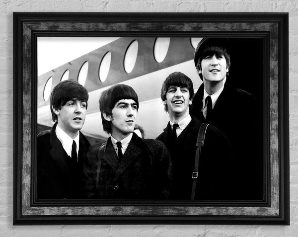 The Beatles Just Landed Framed Print
