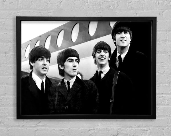 The Beatles Just Landed Framed Print