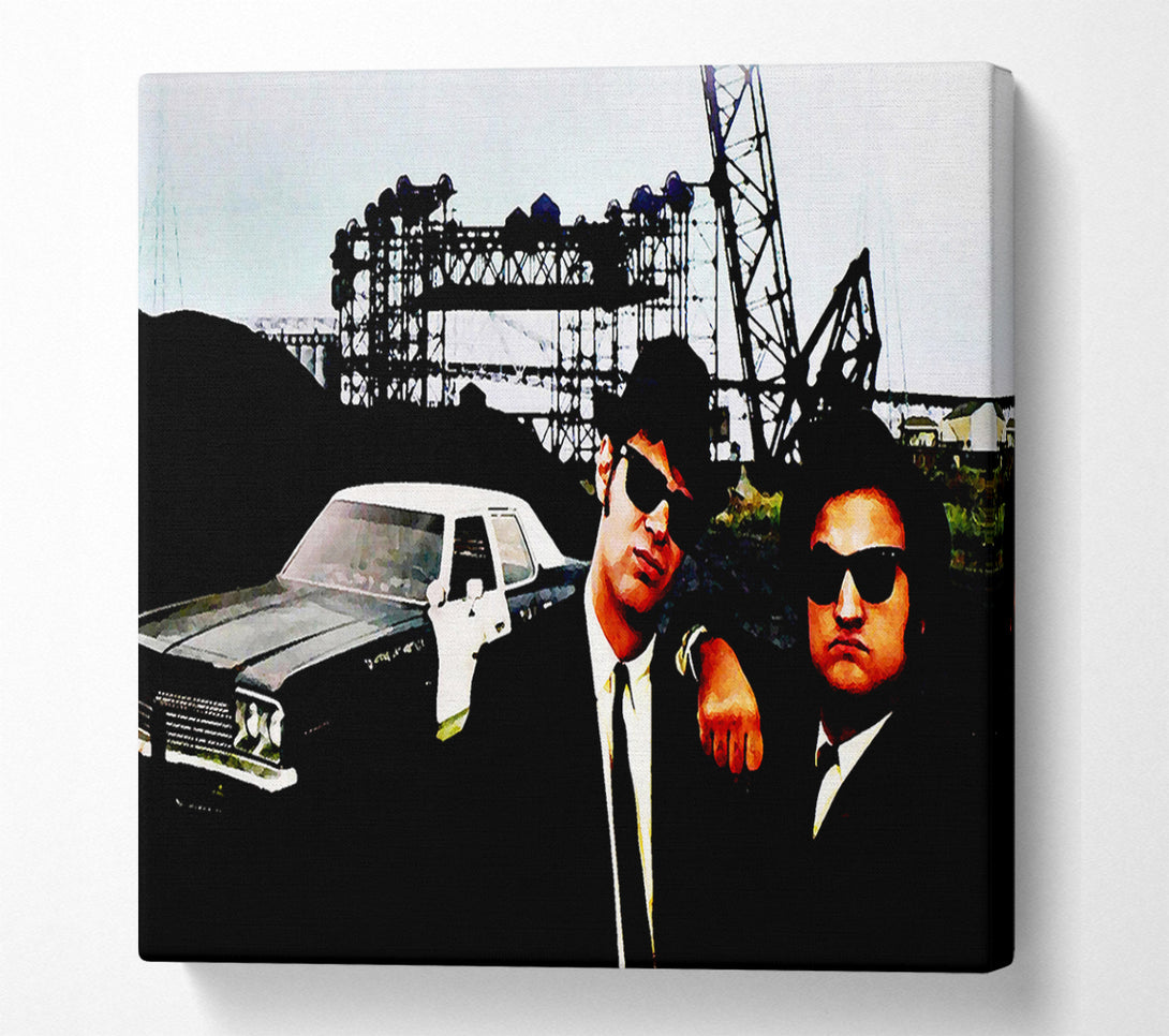 A Canvas Print of The Blues Brothers Police Car Canvas Print