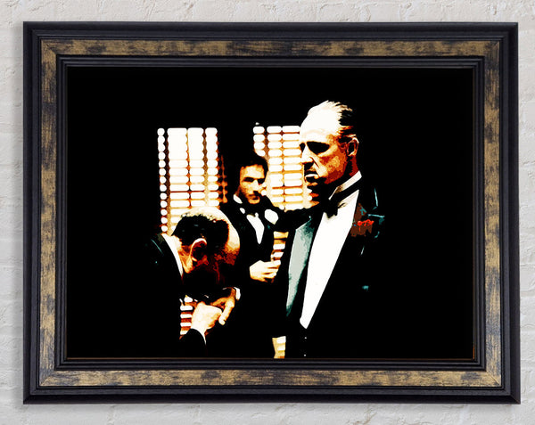 The Godfather Kiss Of Respect Framed Print