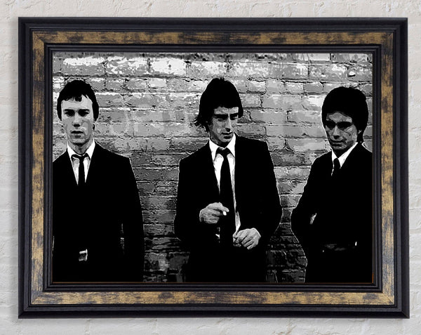 The Jam Retro B n W Framed Print