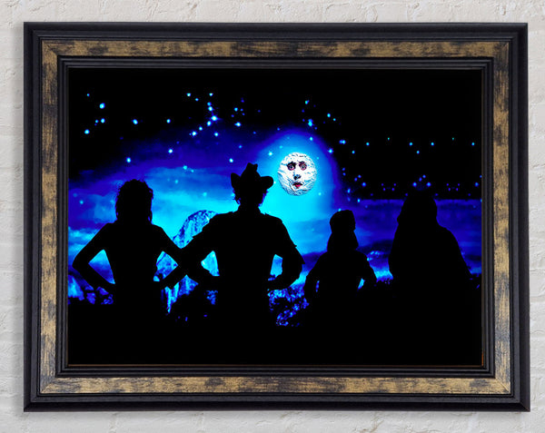 The Mighty Boosh Moon Face Framed Print