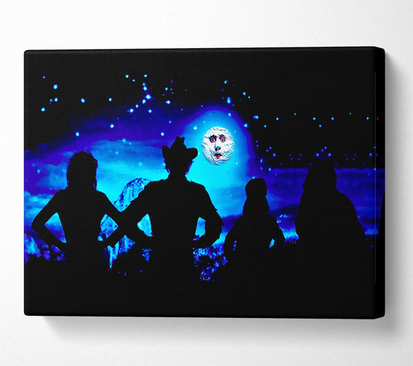  A Canvas Print of The Mighty Boosh Moon Face Canvas Print