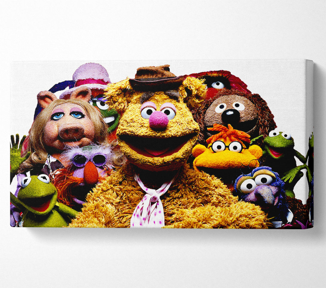  A Canvas Print of The Muppets Crew Retro 1970s Canvas Print