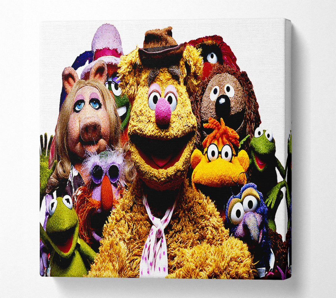  A Canvas Print of The Muppets Crew Retro 1970s Canvas Print