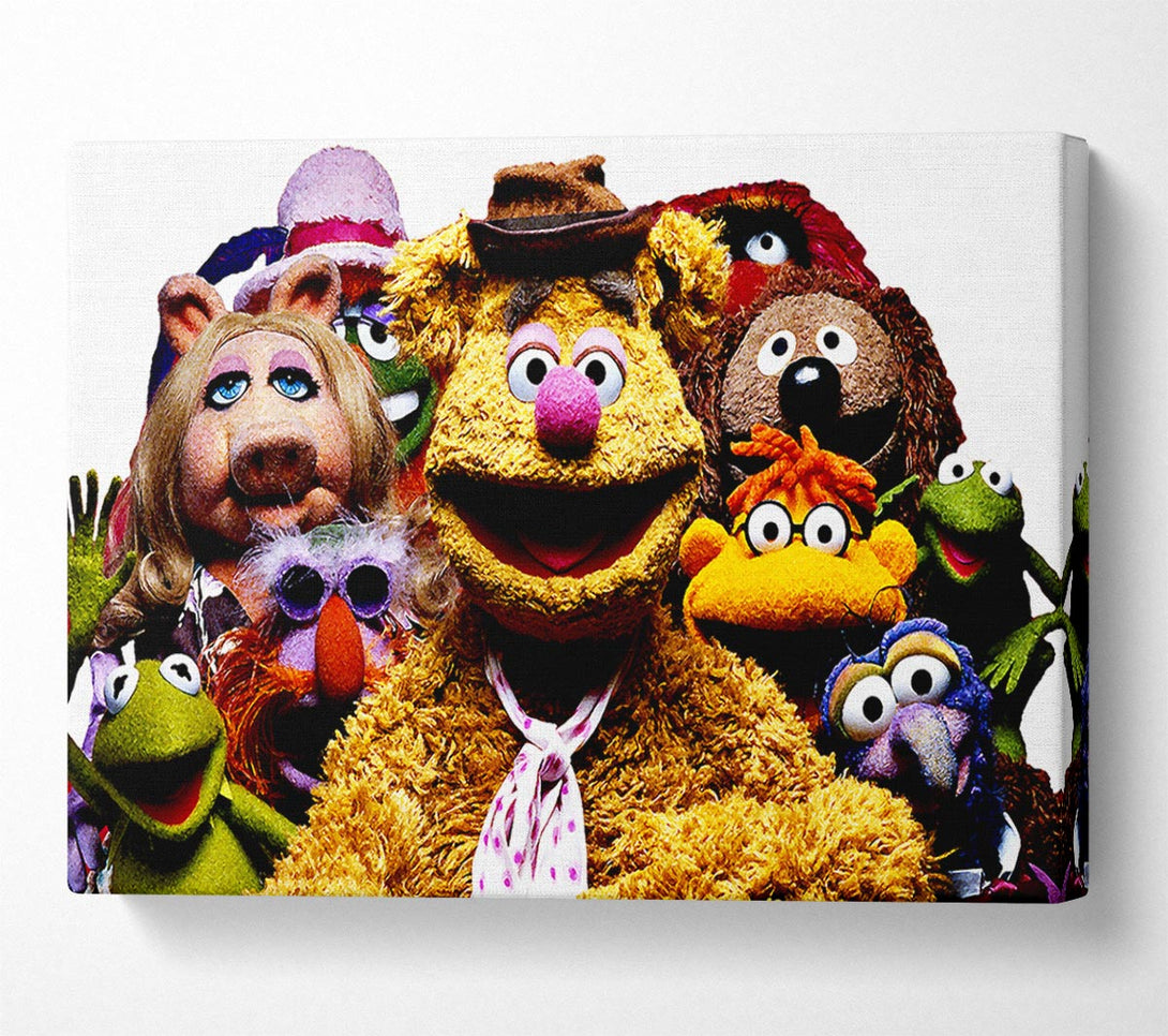  A Canvas Print of The Muppets Crew Retro 1970s Canvas Print