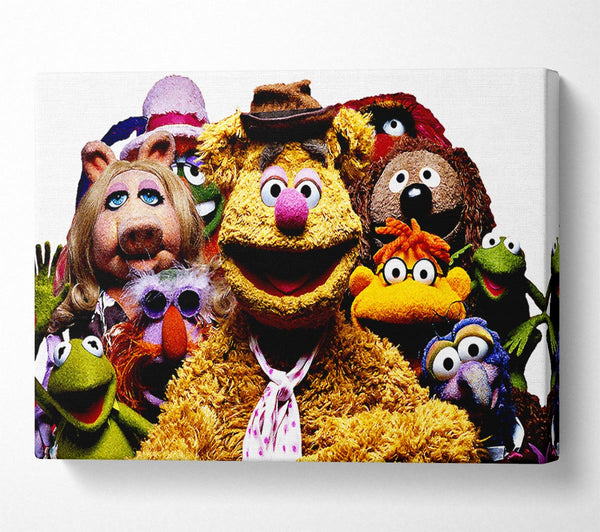  A Canvas Print of The Muppets Crew Retro 1970s Canvas Print