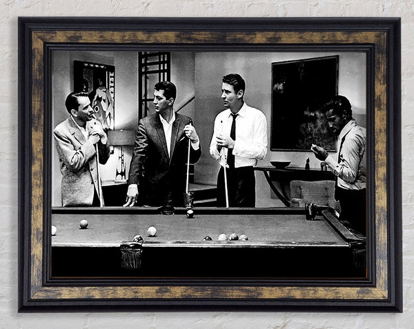 The Rat Pack 4 Playing Pool Framed Print