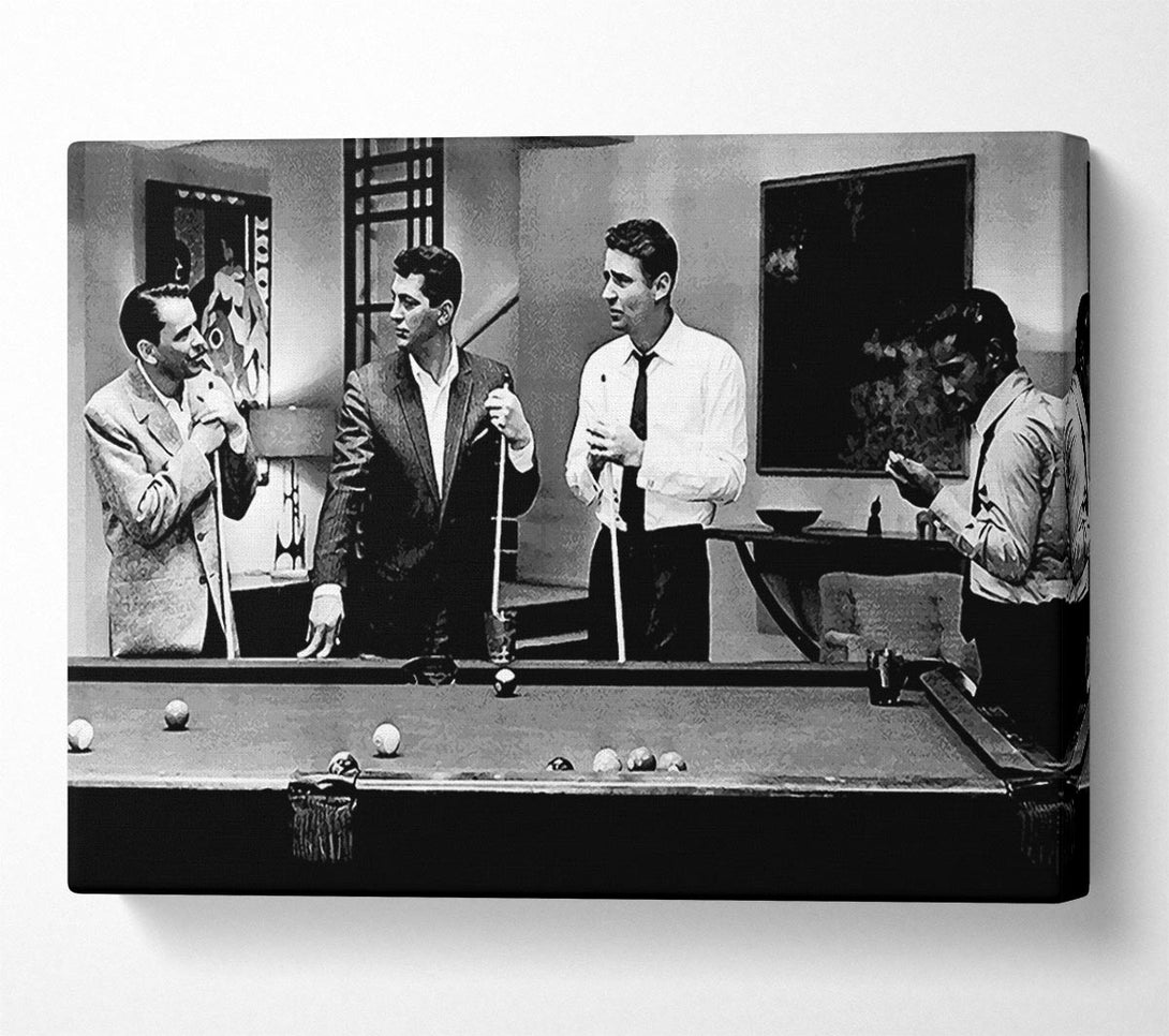  A Canvas Print of The Rat Pack 4 Playing Pool Canvas Wall Art