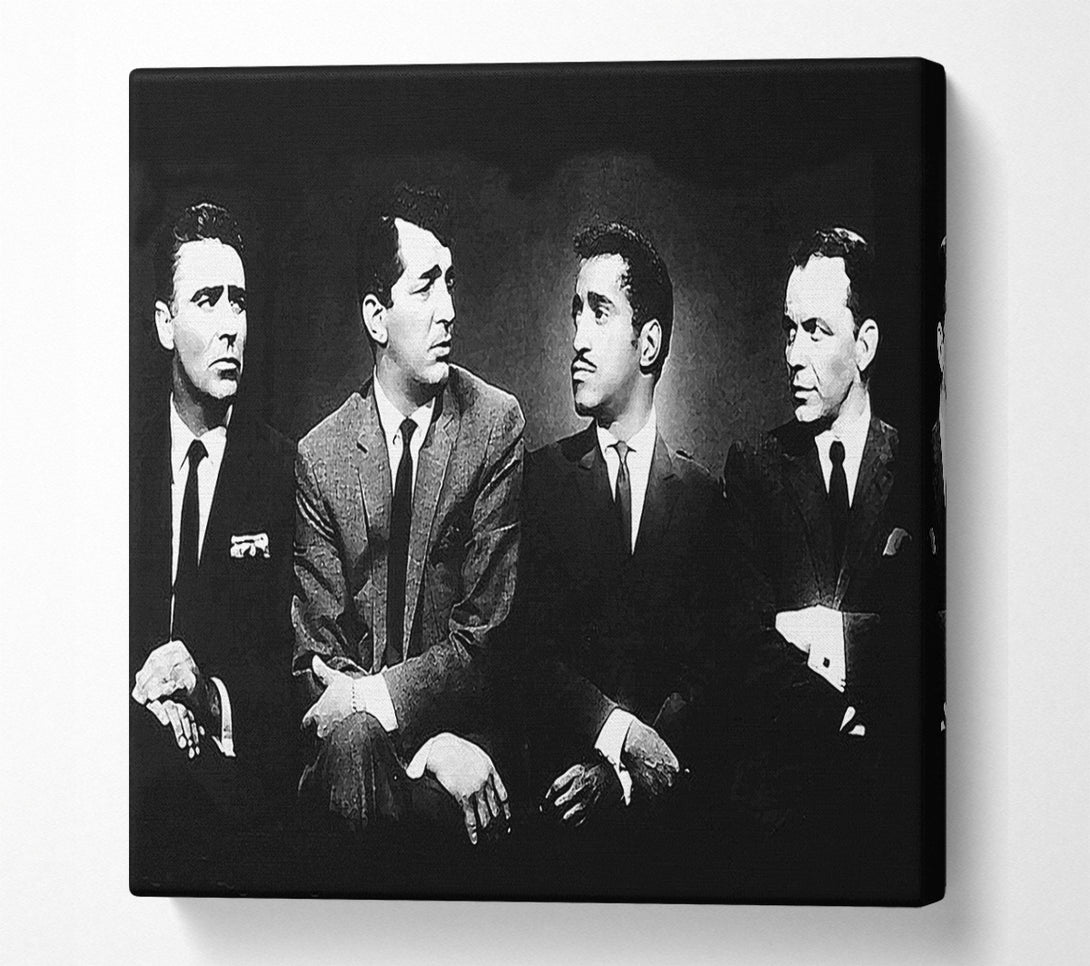  A Canvas Print of The Rat pack B n W Canvas Wall Art