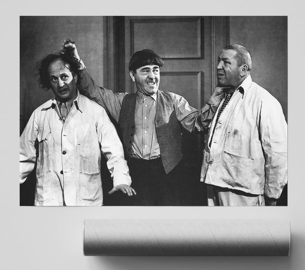 The Three Stooges Ear Twist Giclee Print