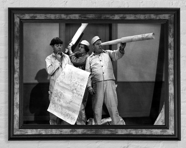 The Three Stooges Eye Piece Framed Print