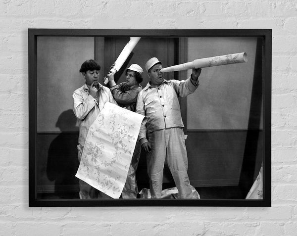 The Three Stooges Eye Piece Framed Print
