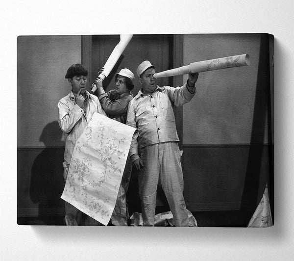  A Canvas Print of The Three Stooges Eye Piece Canvas Art