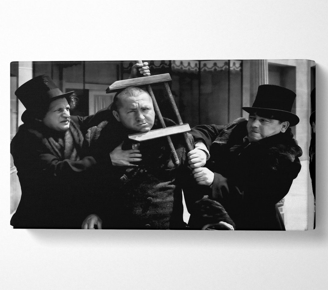  A Canvas Print of The Three Stooges Head Clamp Canvas Art