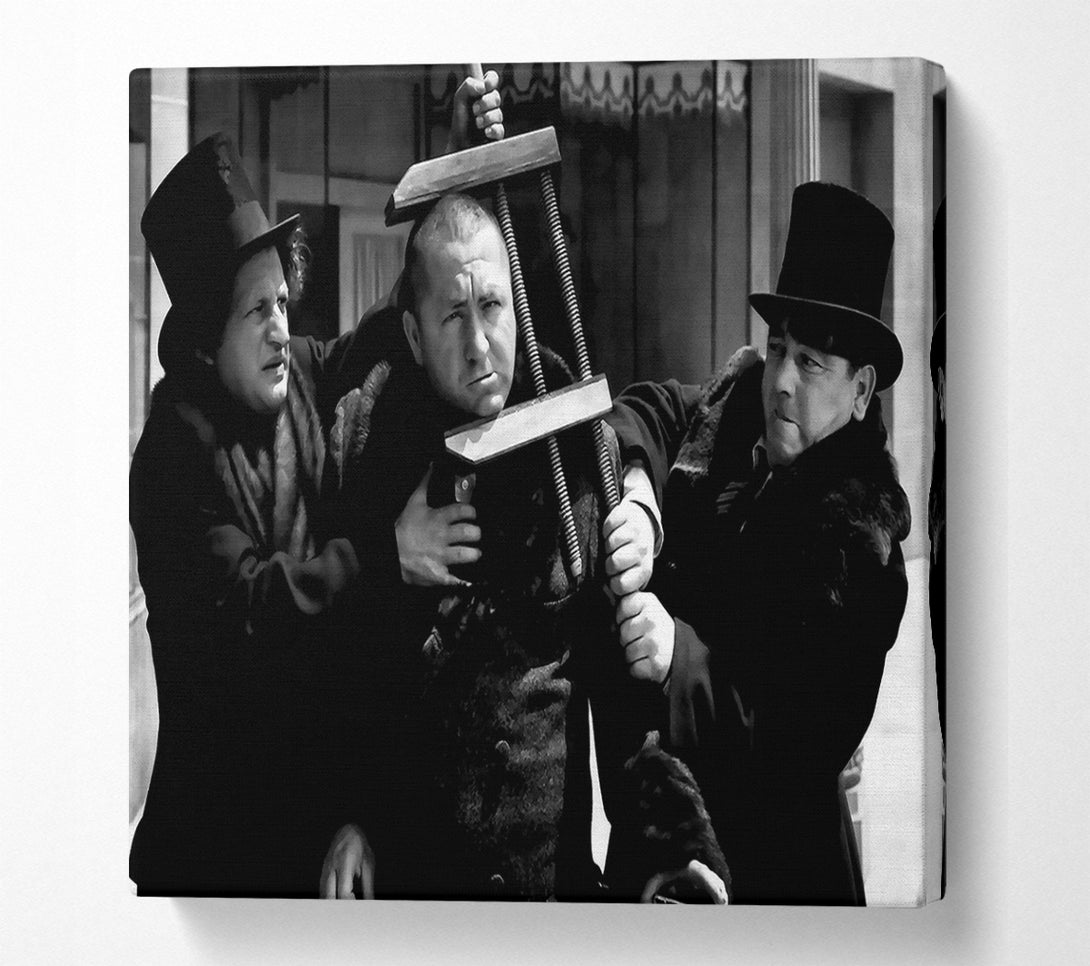  A Canvas Print of The Three Stooges Head Clamp Canvas Art