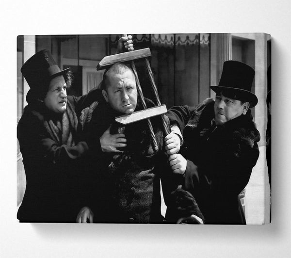  A Canvas Print of The Three Stooges Head Clamp Canvas Art