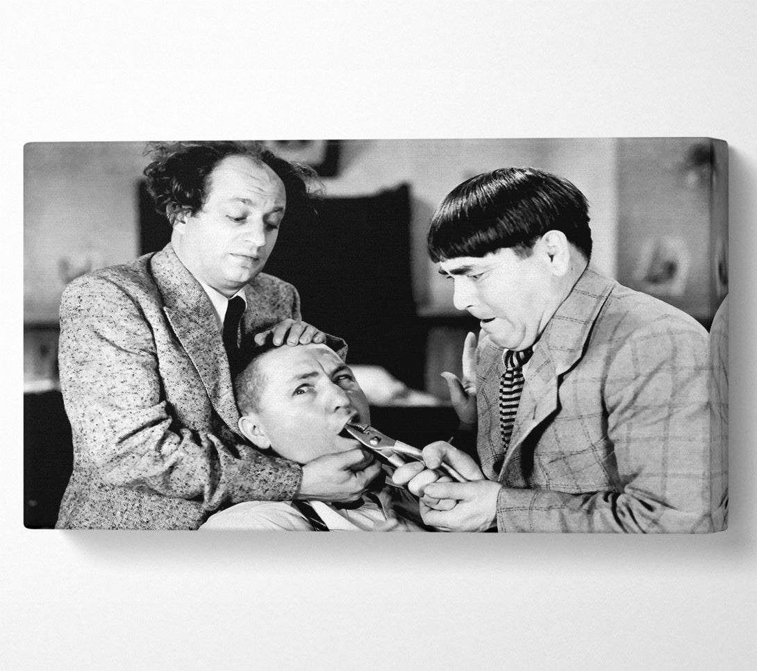  A Canvas Print of The Three Stooges Tooth Pull Canvas Wall Art