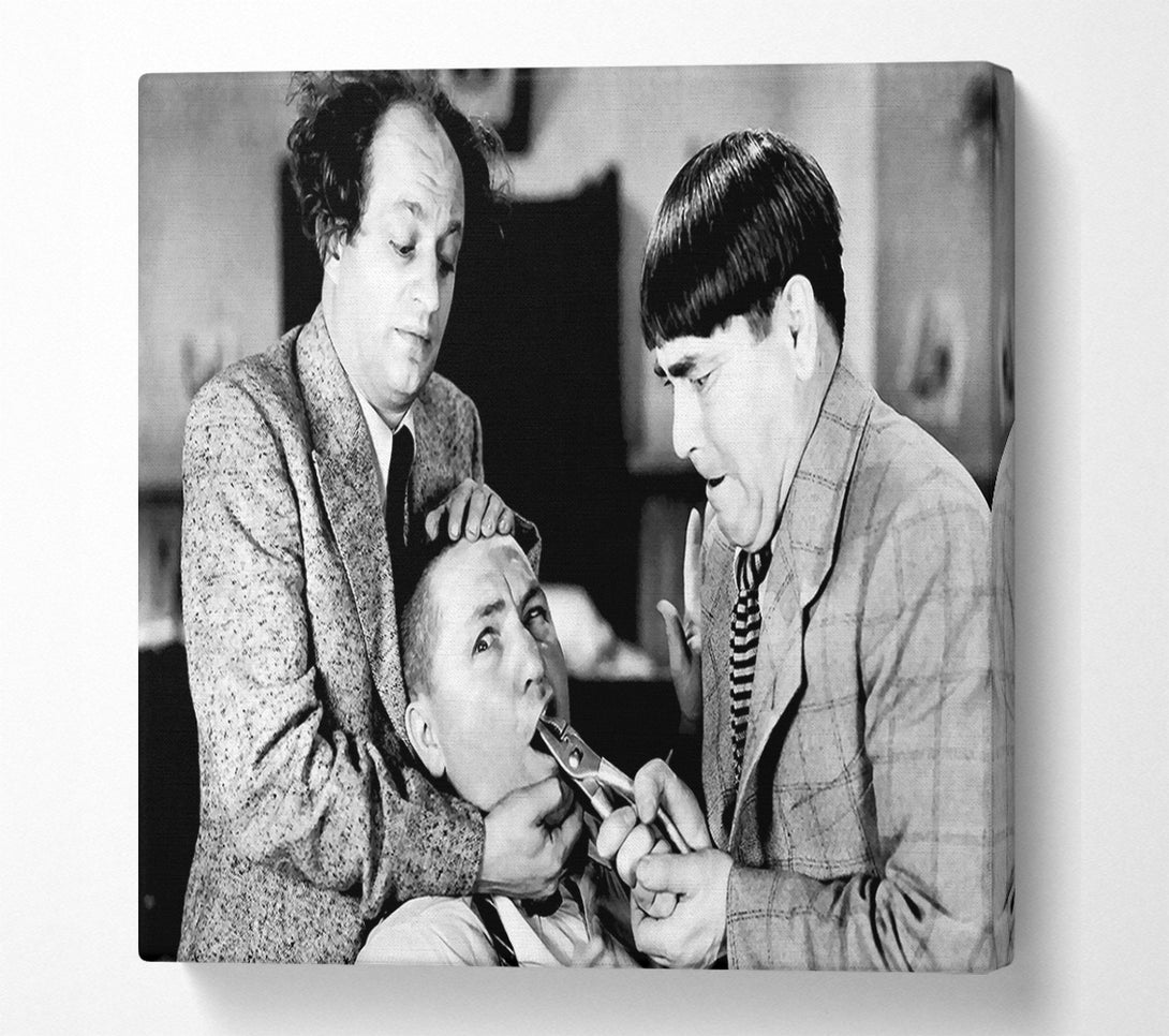  A Canvas Print of The Three Stooges Tooth Pull Canvas Wall Art
